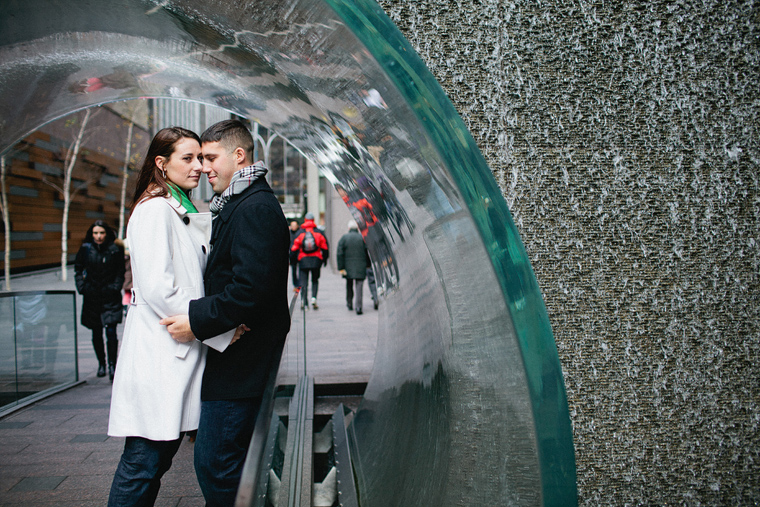 NY engagement photo